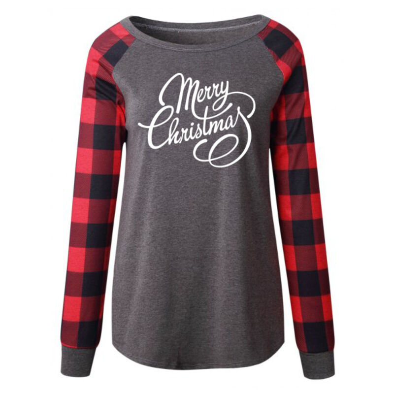 Merry Christmas: Dark Grey/Red Plaid Thumbnail